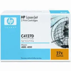 HP C4127D Black Original Toner Pack 2 - LaserJet 4000 (B)