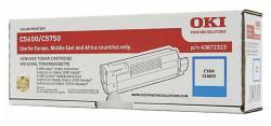 OKI 43872323 Cyan Original Toner Cartridge - C5650 / C5750