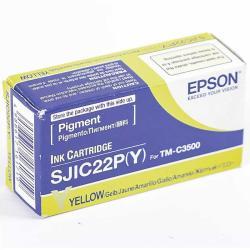 Epson SJIC22(Y) (C33S020604) Yellow Original Cartridge - TM C3500 (E)