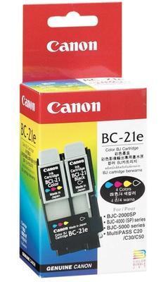 Canon BC-21E (0899A002) Original ink Printhead + Black and Color Cartridge - BJC-2000 / BJC-2100