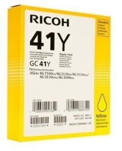 Ricoh GC41Y 405768/405764 Geljet Yellow Original Cartridge SG2100 / SG3110 / SG3100 (Ex)