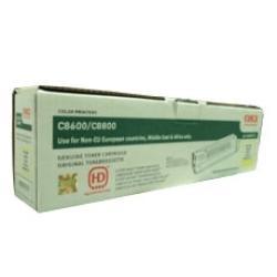 OKI 43487721 Yellow Original Toner - C8600 / C8800