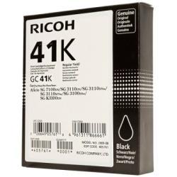 Ricoh GC41K 405765 Geljet Black Original Cartridge - SG2100 / SG3110 / SG3100