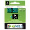 Dymo D1 40919 Black On Green Compatible Label Strip 9mm x 7m
