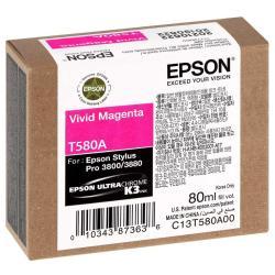 Epson C13T580A00 (T580A) Magenta (Vivid Magenta) Original Ink - Stylus Pro 3800 (Ex)