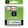 Dymo D1 45012 Red Compatible Label Strip On Transparent 12mm x 7m