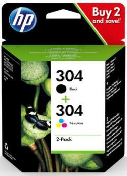 HP 3JB05AE (304) Black+Colour Original Two-pack Cartridge - DeskJet 2620 / 2621
