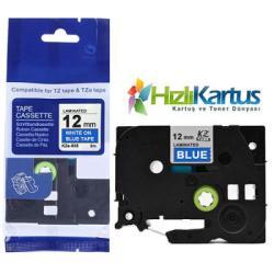 Brother TZE-535 White On Blue Compatible Label Strip 12mm x 8m - PT-1280HK