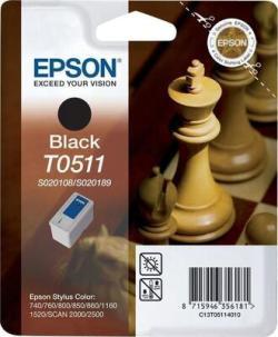 Epson C13T051140 (T0511) Black Original Cartridge (U)