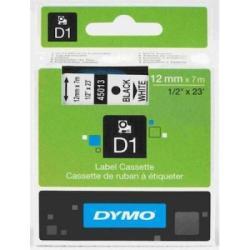 Dymo 45013 D1 Black on White Original Label (12 mm x 7 mt)