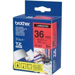 Brother TZ-461 Black on Red Original Label Strip 36mm x 8m - RPT-D400AD