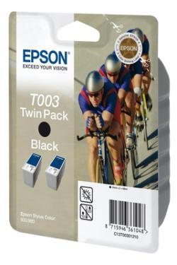 Epson T003 (C13T003012) Twin Pack Black Original Cartridge - Color 900 / 980 (Ex)