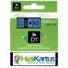Dymo D1 40916 Black On Blue Compatible Label Strip 9mm x 7m