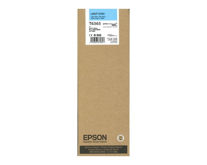 Epson C13T636500 (T6365) Light Cyan Original Ink - Stylus Pro 7700 (Ex)