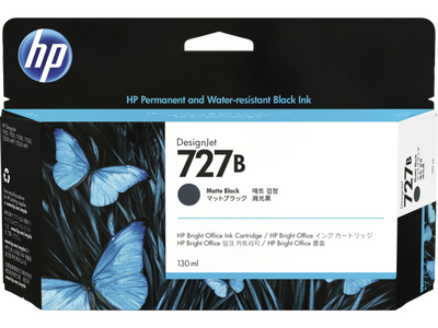 HP 727B (3WX13A) Matte Black Original Cartridge - DesignJet T1500 Without Box)