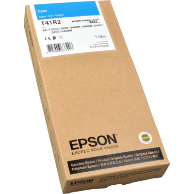 Epson T41R2 (C13T41R240) Cyan Original Cartridge - SC-T 3400