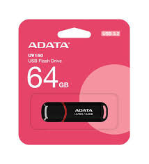 Adata UV150 64 GB USB3.2 Gen1 Black Flash Drive