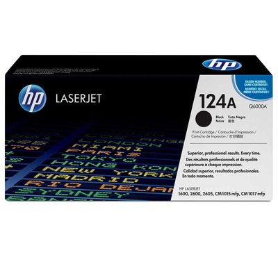 HP Q6000A (124A) Black Original Toner Cartridge - Laserjet 1600 (B)