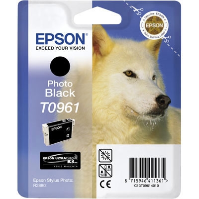 Epson C13T09614020 (T0961) Photo Black Original Ink - Photo R2880 (Ex)