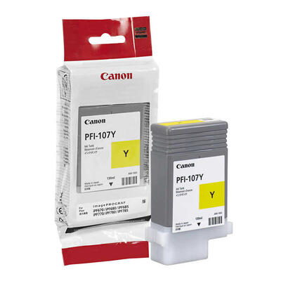 Canon PFI-107Y (6708B001) Yellow Original Cartridge - iPF680 / iPF685