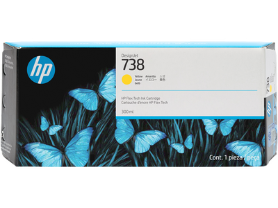 HP 676M8A (738) Yellow Original Cartridge - DesignJet T850 / T950
