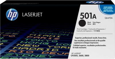 HP Q6470A (501A) Black Original Toner Cartridge - Laserjet 3600 (U)