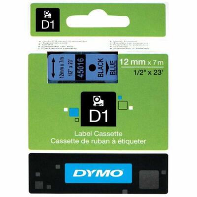 Dymo 45016 Blue-Black D1 Replacement Strip (12 mm x 7 m)