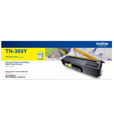 Brother TN-369Y Yellow Original Toner High Yield - DCP-L8450