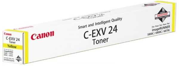 Canon C-EXV24Y (2450B002) Yellow Original Toner - IR-C5068 / IR-C5058 / IR-C5800