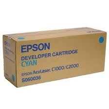 Epson C13S050036 C1000/C2000 Cyan Original Toner Cartridge