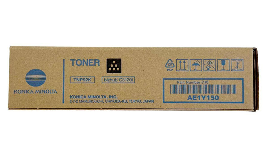 Konica Minolta TNP-92K (AE1Y150) Black Original Toner - C3120i