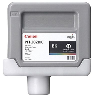 Canon PFI-302BK (2216B001AA) Siyah Orjinal Kartuş 330 Ml. - iPF8000 / iPF8100 (Ex)