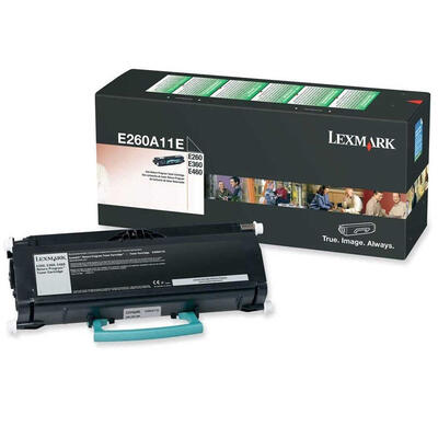 Lexmark E260A11E Black Laser Toner Cartridge - E260