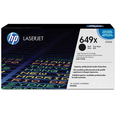 HP CE260X (649X) Black Original Toner High Case. - CP4525dn / CP4525n (Damaged Box)