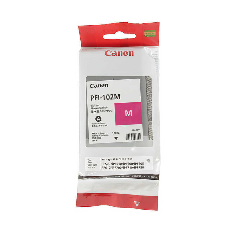 Canon PFI-102M (0897B001) Magenta Original Cartridge - IPF500 / IPF600 (Ex)