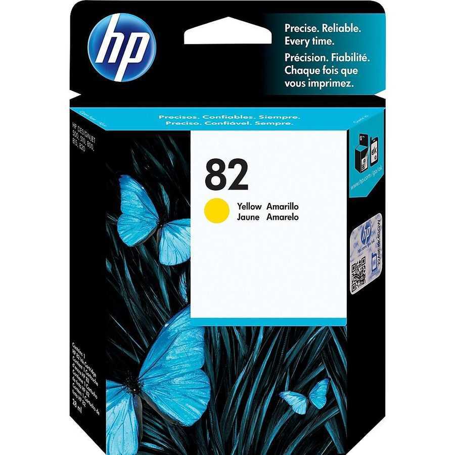 HP C4913A (82) Yellow Original Cartridge - Designjet 500 (Damaged Box)
