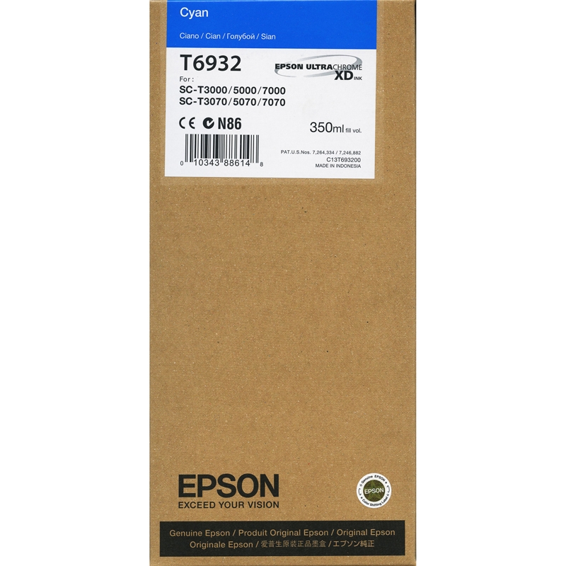 Epson C13T693200 (T6932) Blue Original Cartridge - SC-T3000 (Ex)