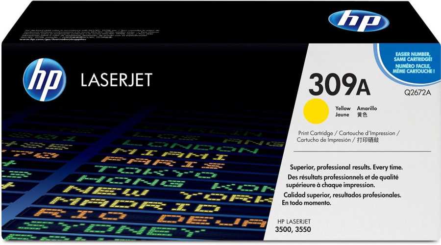 HP Q2672A (309A) Yellow Original Toner Cartridge - LaserJet 3700