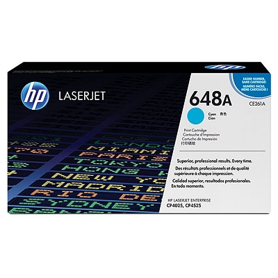 HP CE261A (648A) Cyan Original Toner Cartridge - CP4525dn / CP4525n