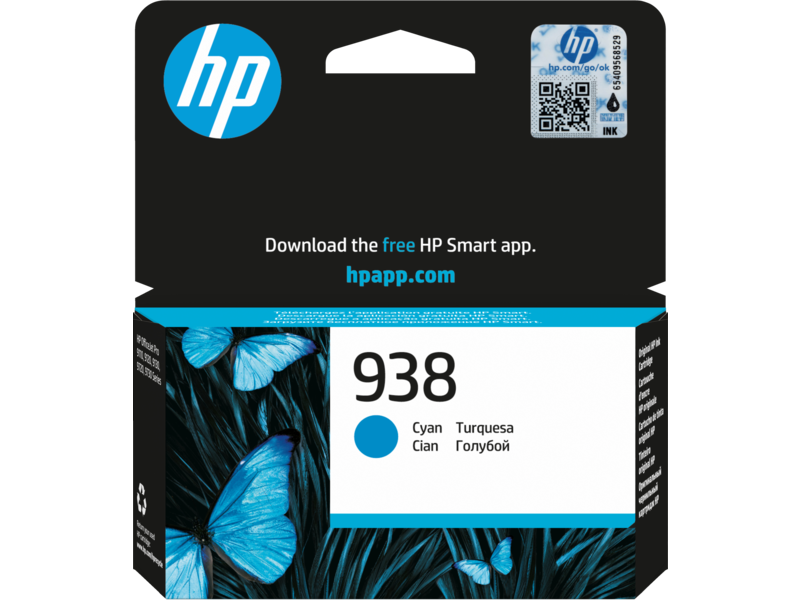 HP 4S6X5PE (938) Cyan Original Cartridge - Pro 9720