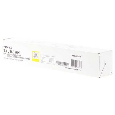 Toshiba T-FC26SY6K Yellow Original Toner Cartridge - E-Studio 262CP / 222CS / 263CS