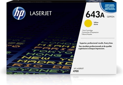 HP Q5952A (643A) Yellow Original Toner Cartridge - Laserjet 4700 (B)