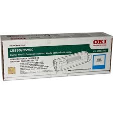 OKI 43865743 Cyan Original Toner Cartridge - C5850 / C5950