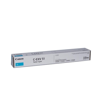 Canon C-EXV51 (0482C002) Cyan Original Toner Cartridge - IR-C5535i / IR-C5540i