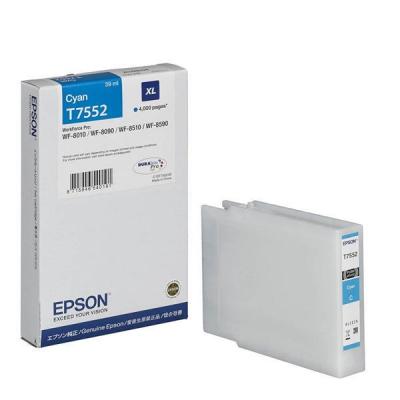 Epson C13T75524010 (T7552) XL Original Cyan Cartridge - WF-8010DW / WF-8090 (Without Box)