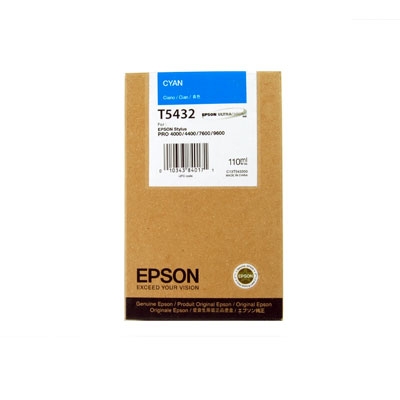 Epson C13T543200 (T5432) Cyan Original Ink - Stylus Pro 4000 (Ex)