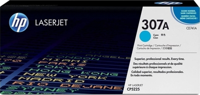 HP CE741AH (307A) Cyan Original Toner Cartridge - LaserJet CP5225
