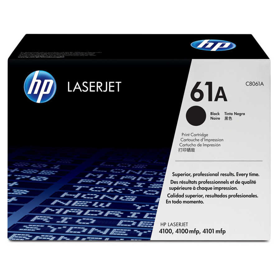 HP C8061A (61A) Black Original Toner - Laserjet 4100 (B)