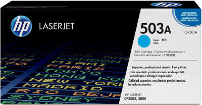 HP Q7581A (503A) Cyan Original Toner Cartridge - Laserjet 3600 (C)