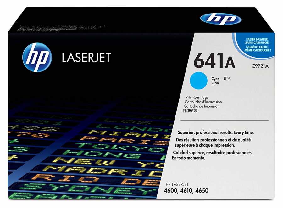 HP C9721A (641A) Cyan Original Toner Cartridge - LaserJet 4600 (B)